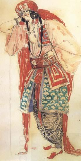 Charles Ricketts Projef de costume pour la Piece Judith (1919) aquarelle monogrammee (mk32) China oil painting art